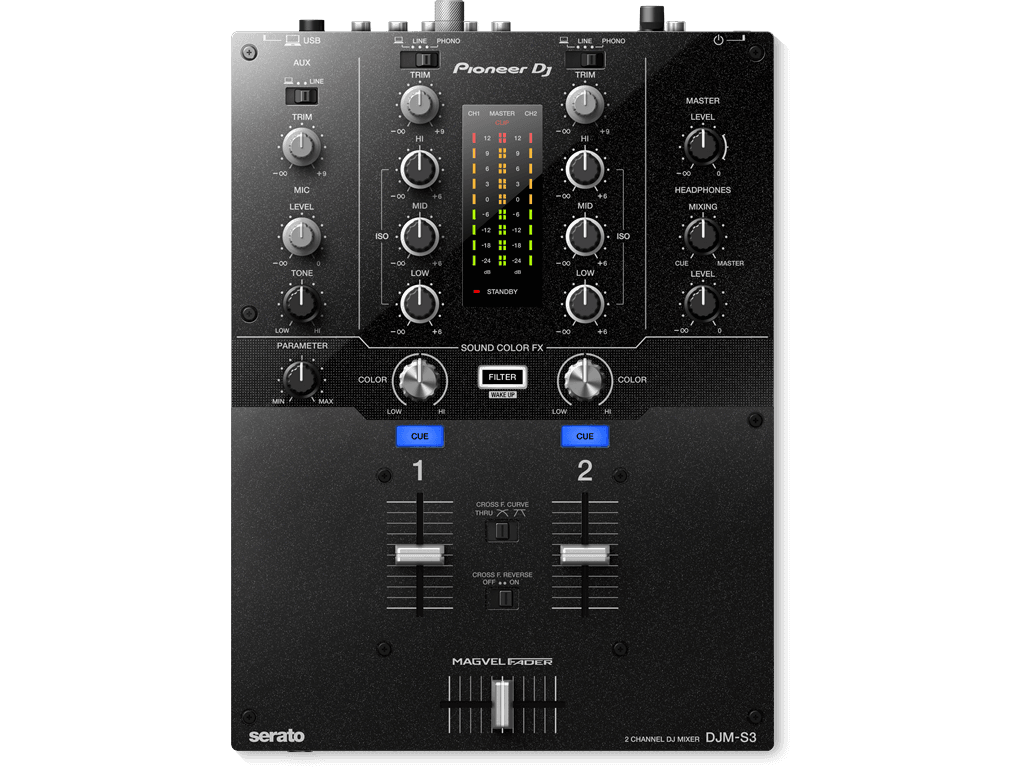Pioneer DJM-S3 - Scratch style 2-channel DJ mixer for Serato DJ Pro
