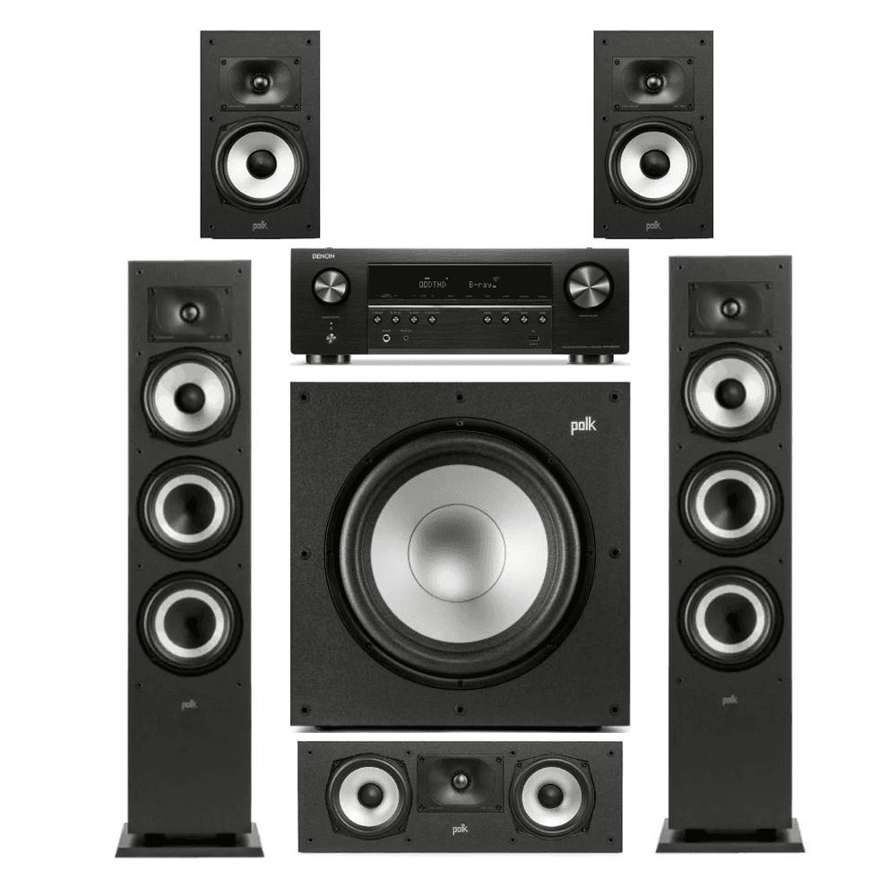 Polk XT60 Home Theatre Package Including Denon AVR-S670H