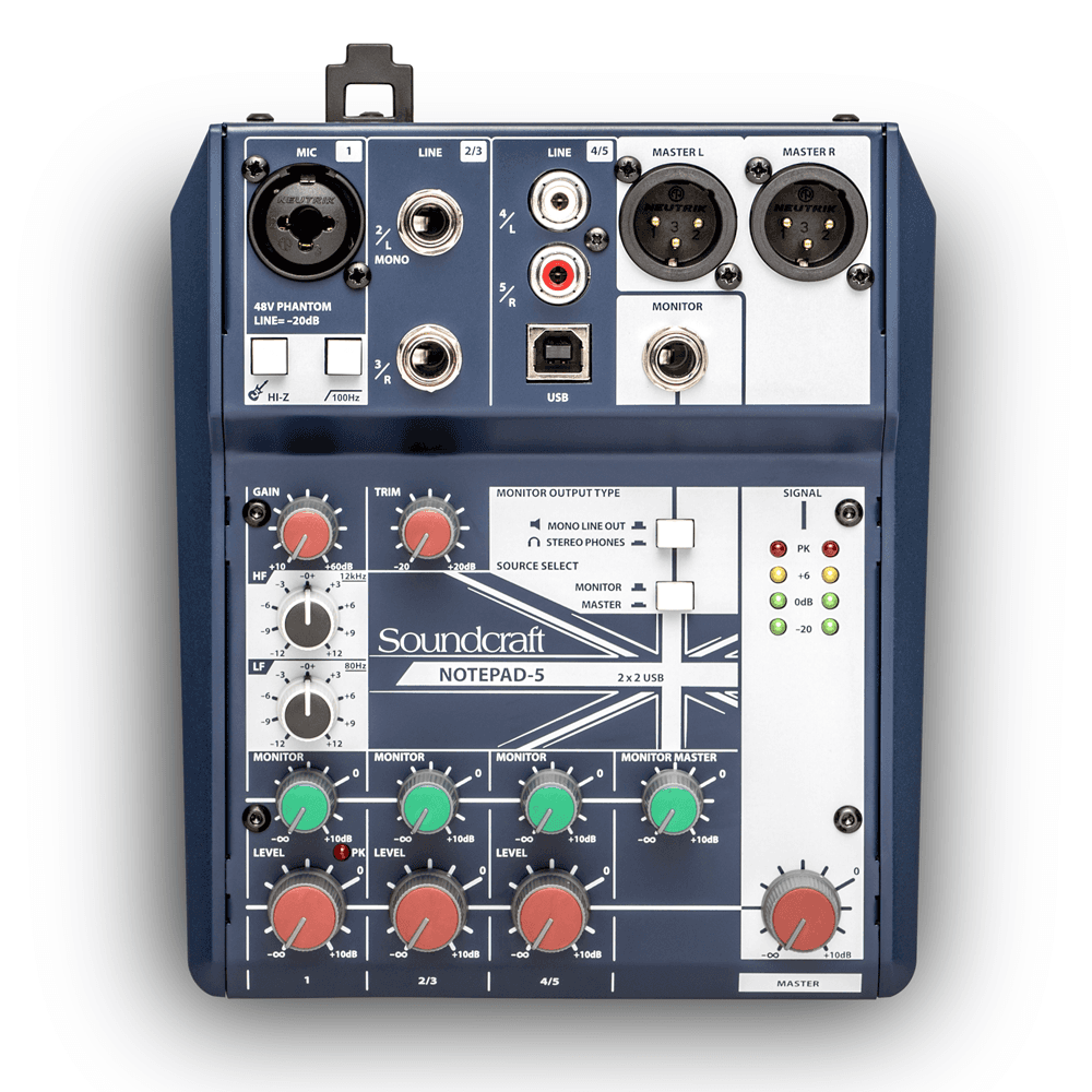 SoundCraft Notepad-5 - Small-format Analog Mixing Console with USB I/O