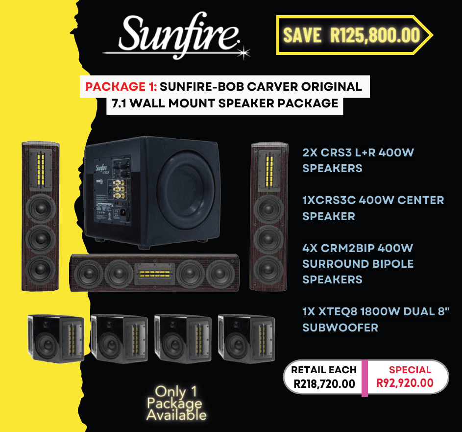 Sunfire CRS 7.1 Home Theatre Package - 7.1 Surround Sound Speaker Package