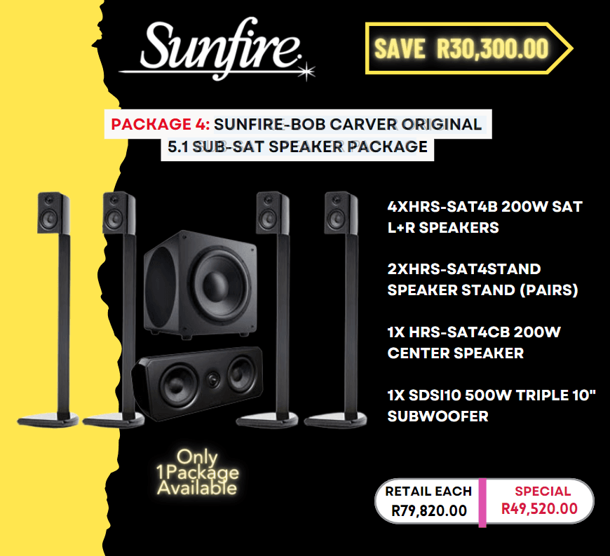 Sunfire HRS 5.1 Bob Carver Original Package - Surround Sound Satellite Package