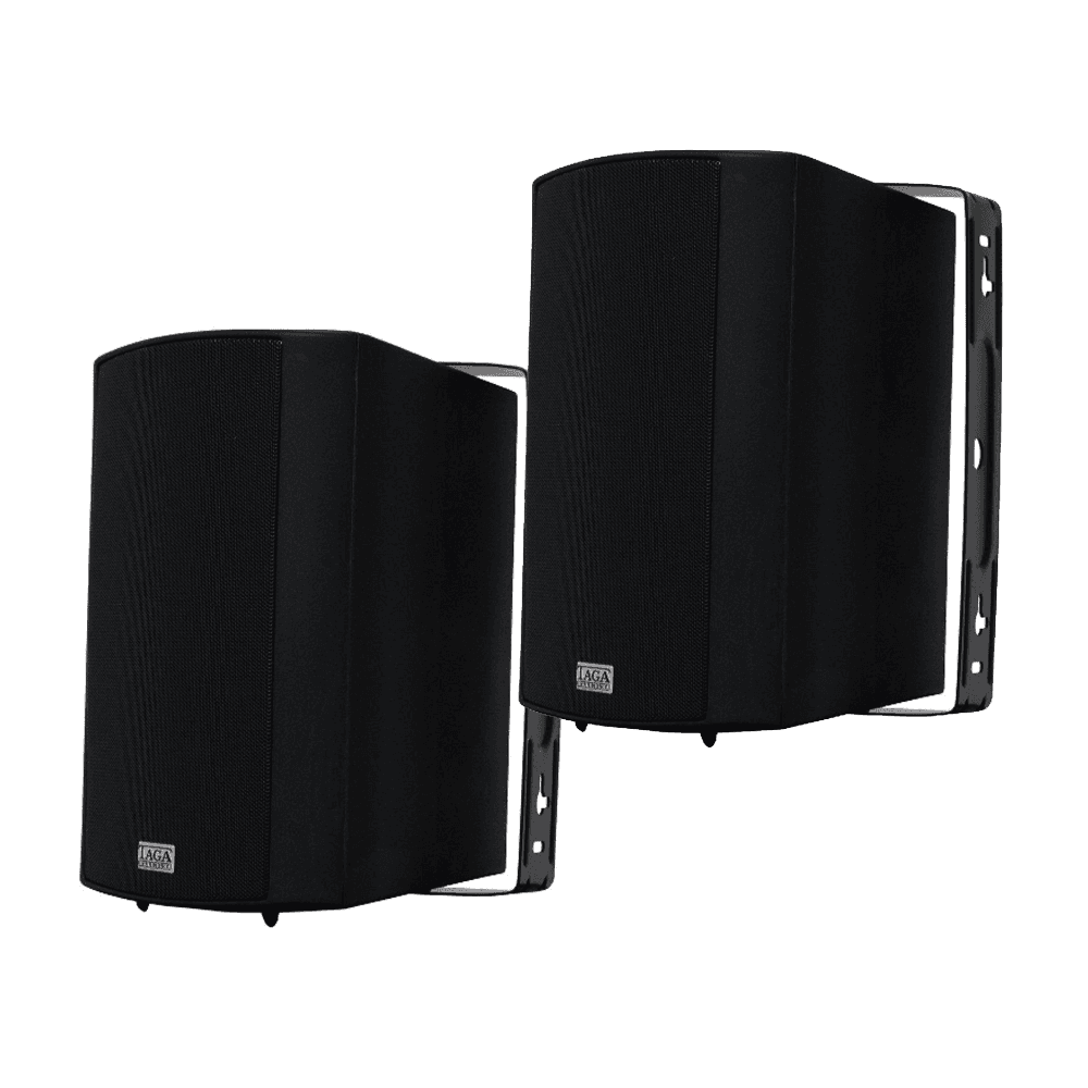 Taga Harmony TOS415 v2 - Black On-Wall Outdoor or Indoor Speakers (Pair)