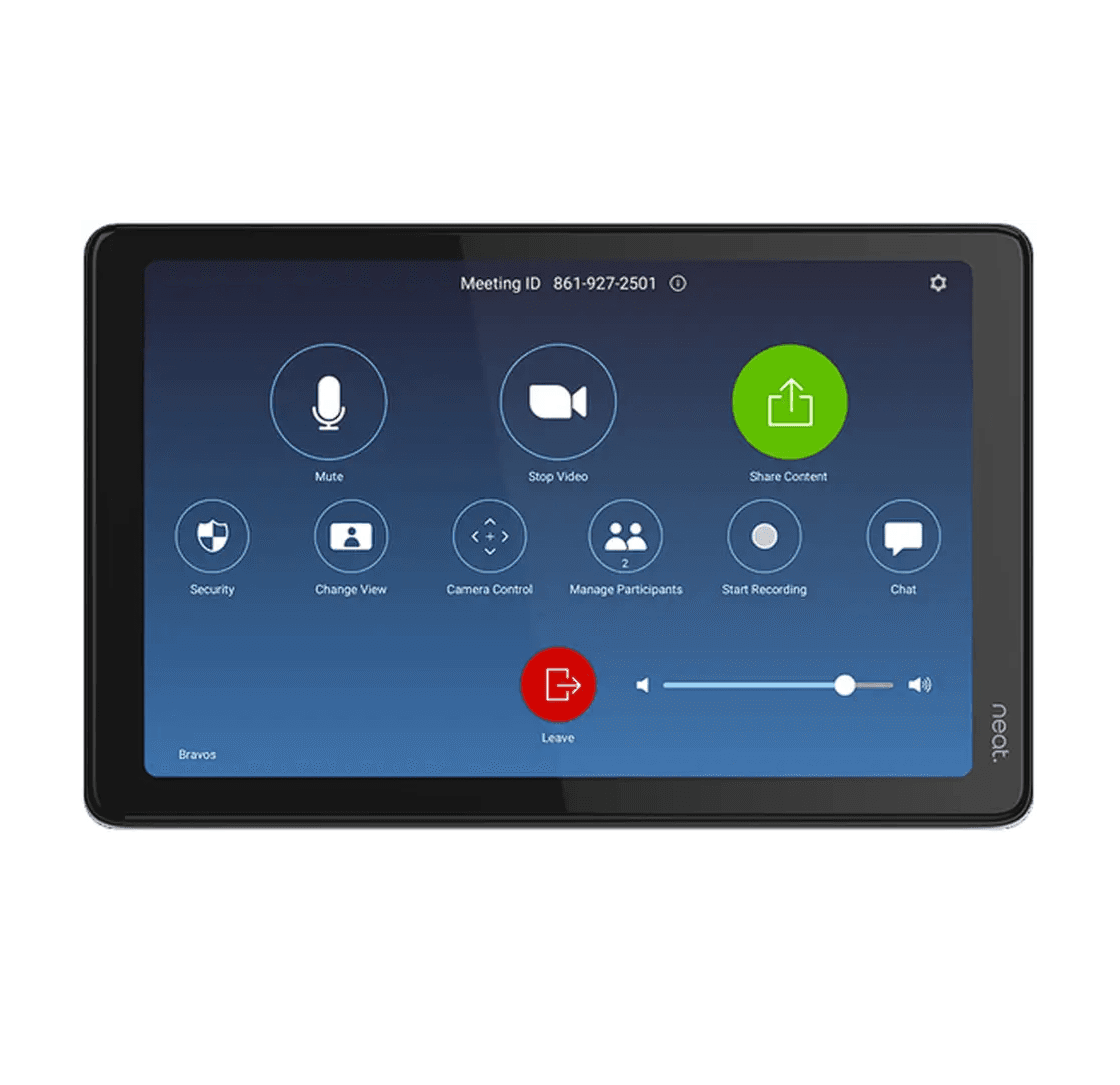 Neat - Pad - Controller / Scheduling Display, 8-inch (diagonal) touch screen, x2 Built-In Microphones, Wi-Fi, Ethernet (supports PoE)