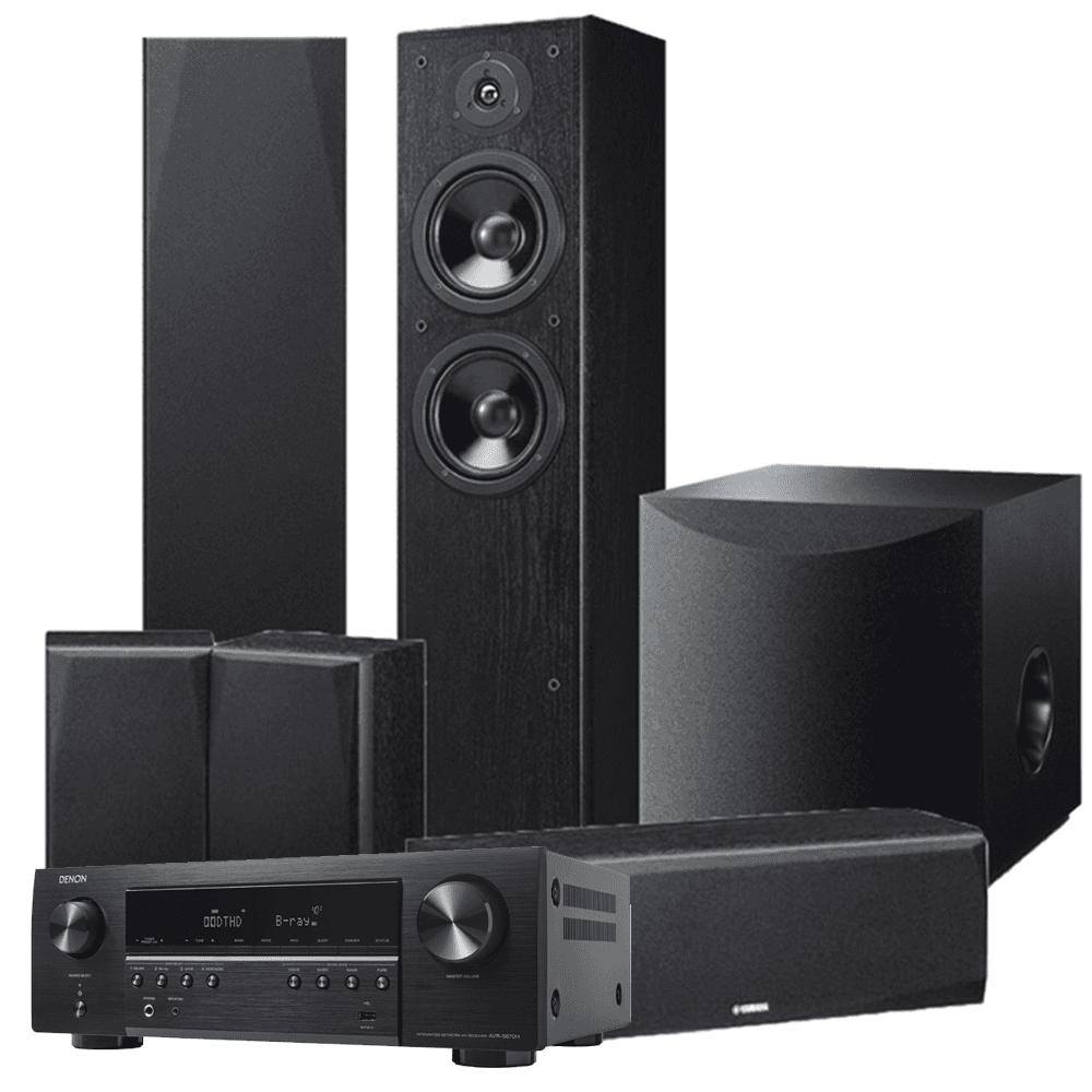 Yamaha NS F51 Home Theatre Package incl Denon AVR-S670H - Complete 5.1 Home Theatre Package