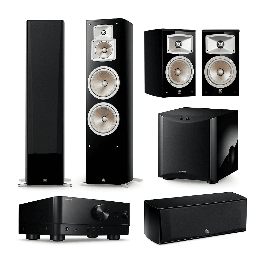 Yamaha RX-V4A + NS Series 5.1 Speaker System (NS-333, NS-777, NS-C444, SW-200)