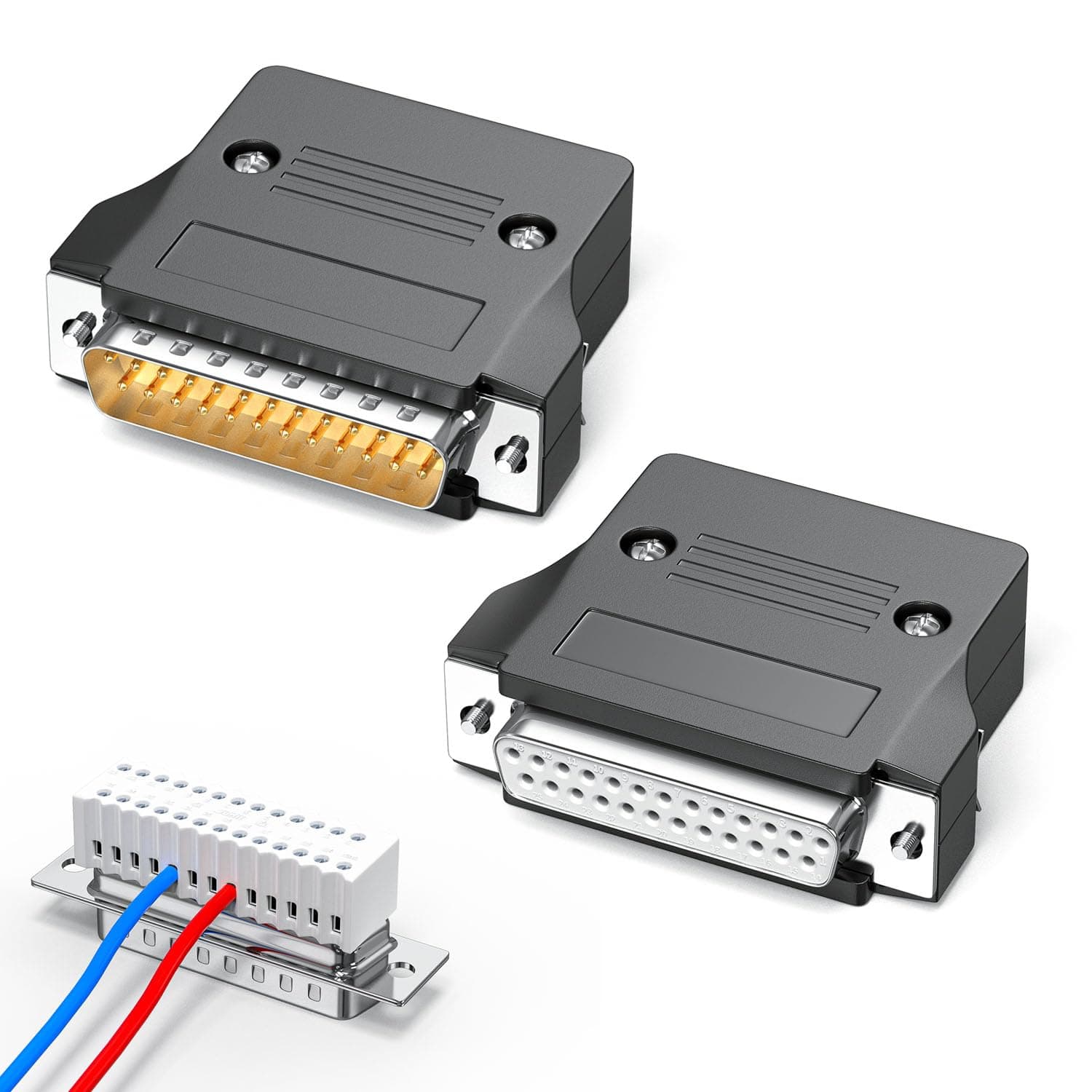 UniQue - USB 2.0 and RS232 DB9 Serial Bracket Connector (24-Pin)