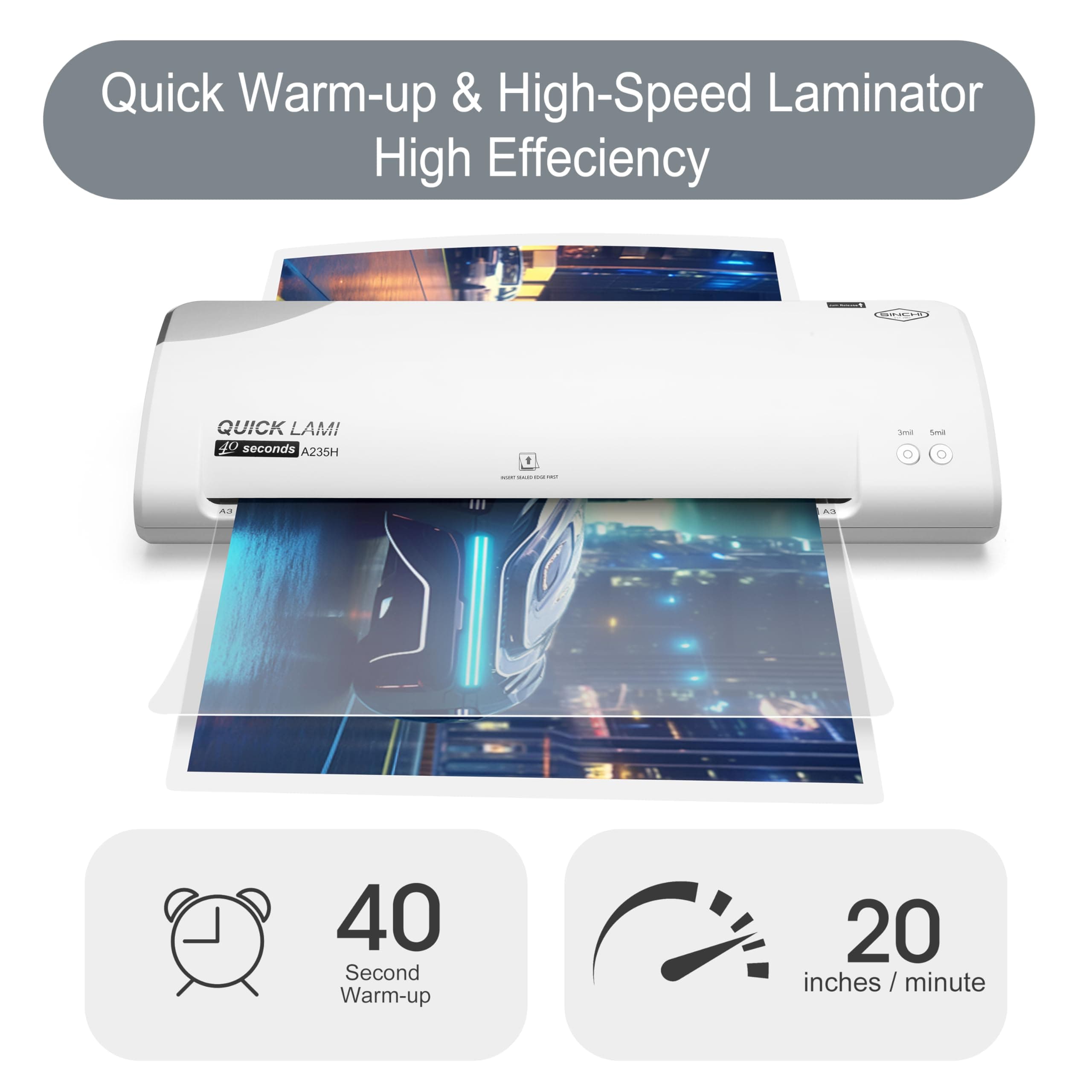 GiCom - Eco Lami E2023 A4 Laminator