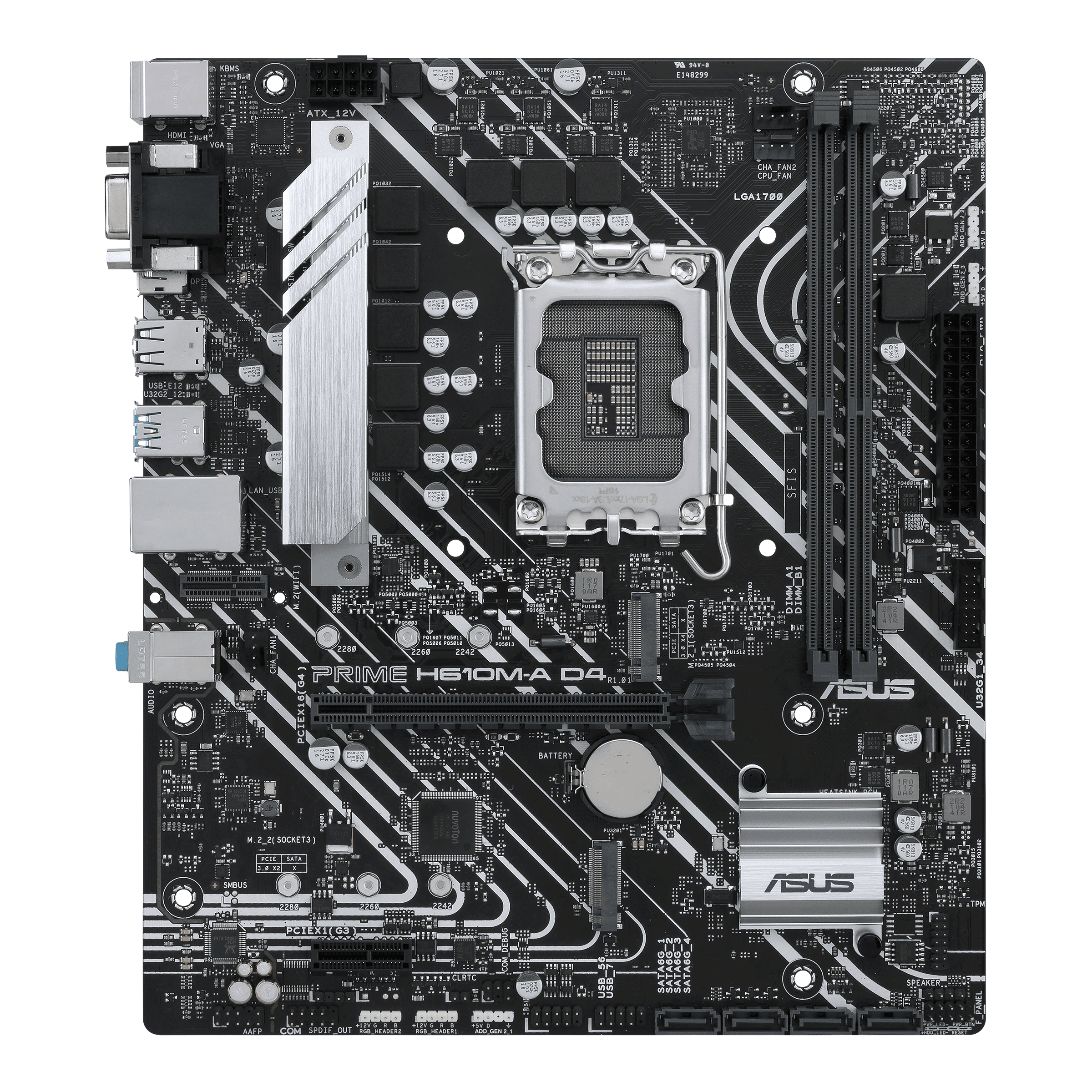 Asus - Prime H610M-R D4 Intel LGA 1700 Micro-ATX Motherboard