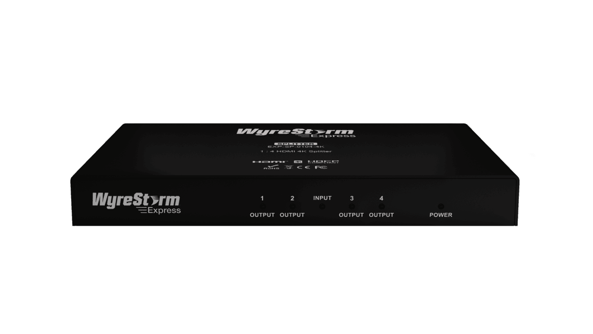 Wyrestorm 4K UHD 1x4 HDMI Splitter - 1 in 4 out Hdmi Splitter