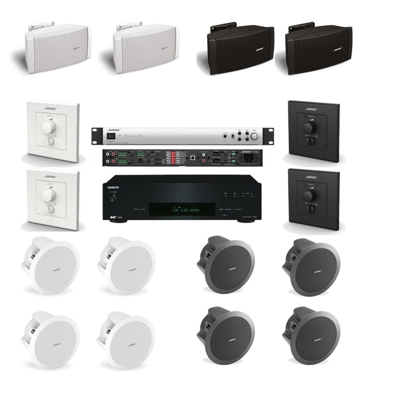 Bose Professional Restaurant System 1 - Complete audio 2 Zone system for your business, cafe or restaurant