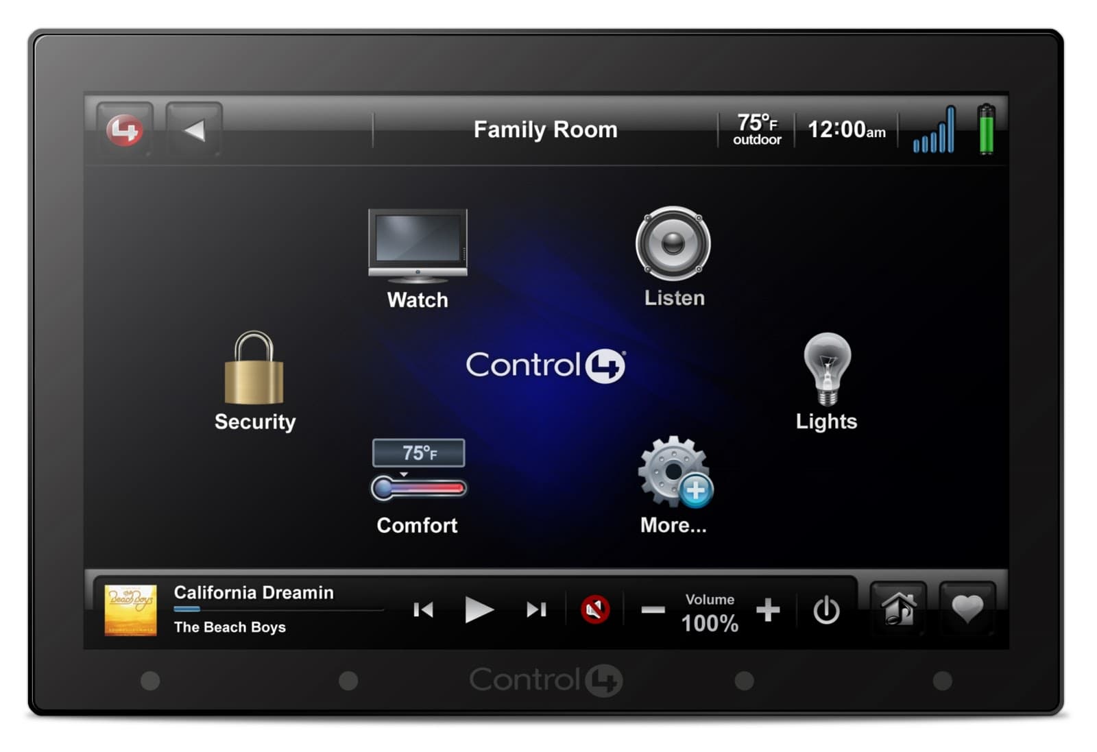 Control4 5" Infinity Touchscreen Black