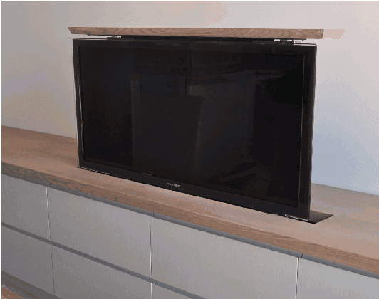Definition TV Lift - Cabinet Vertical Scroller -Fixed Lid