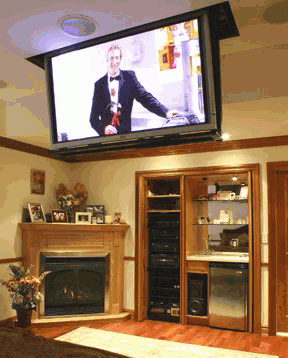 Definition TV Lift - Ceiling Vertical Scroller -Fixed Lid