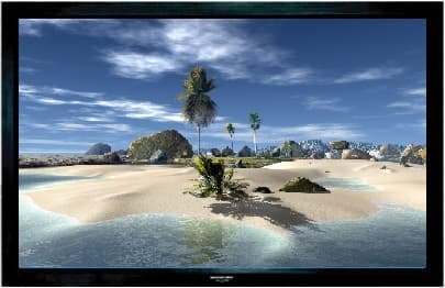 Grandview Fixed Frame 135" - Projector Screen Velvet Border 16:9