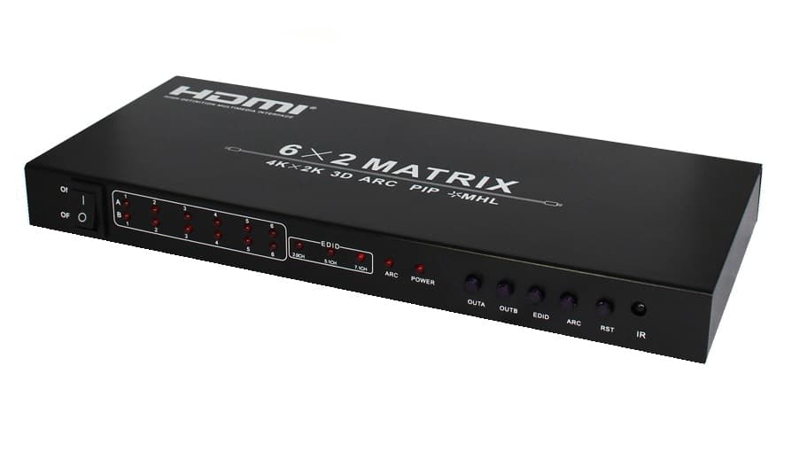 ResoluXion RX-HD007 - 6X2 HDMI1.4 Matrix with audio - Pre Order