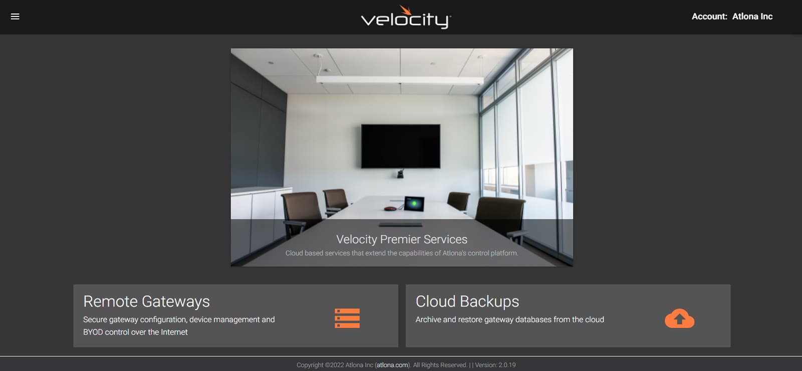 ATLONA ATL-AT-VPS-RG-T2 - Atlona Velocity Premier Services, Remote Gateway tier 2, one year license for VGW-HW-10