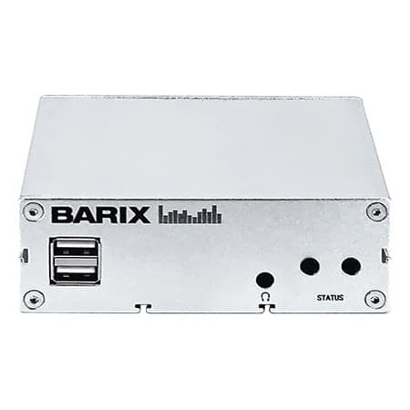 Barix Annuncicom MPI400 - The Annuncicom MPI400 is a versatile Audio over IP device designed to serve as an end point or gateway between IP based intercom (VoIP/SIP or streaming) and traditional paging/intercom systems, microphone/speakers or an amplifier