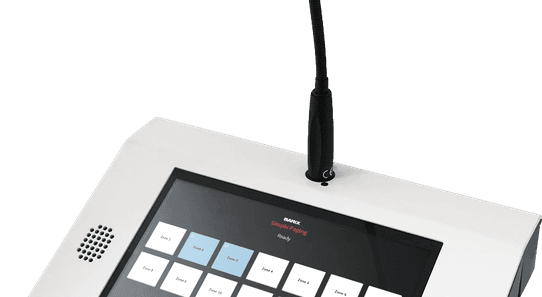Barix Annuncicom PS Touch - Barix universal TCP/IP connected intercom station for use in IP Intercom, Paging and VoIP applications. Connects directly to the network via a 10/100Mbps network connection, and is POE powered. The PS Touch is equipped with a