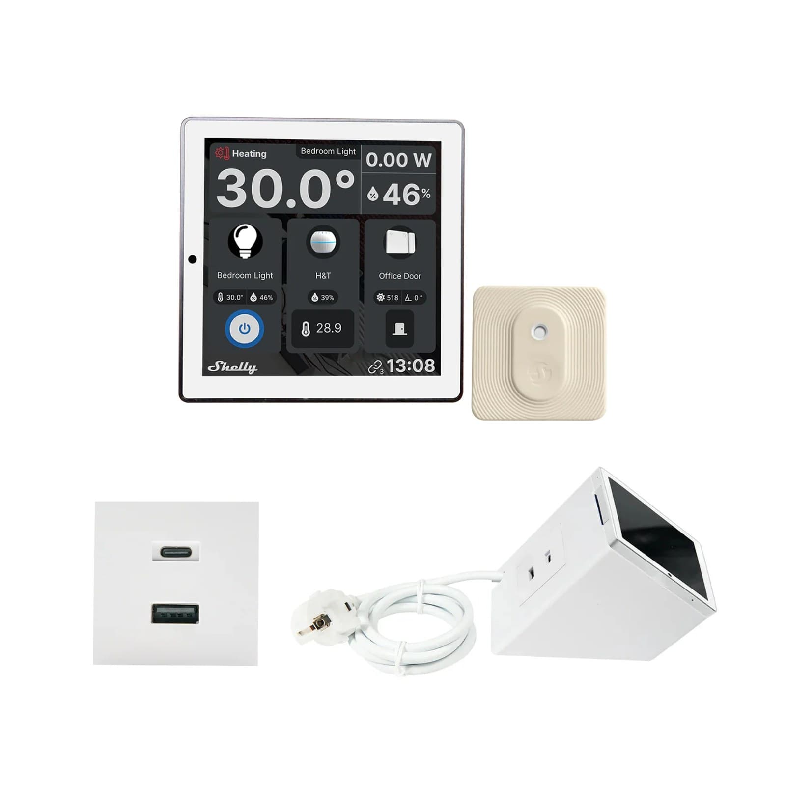 Shelly Wall Display + Blu H&T Smart Control Panel