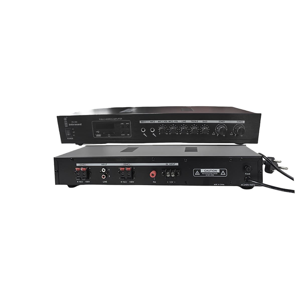 Imix PD280 Mixer Amplifier Dual Zone 100V / 4–16Ω (2 × 60W)
