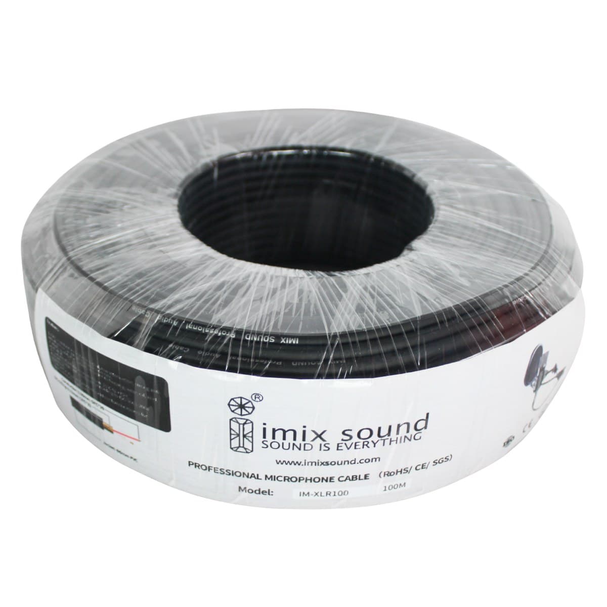 Imix IM-XLR100 XLR Microphone Cable – 100 Meter (No Plugs)