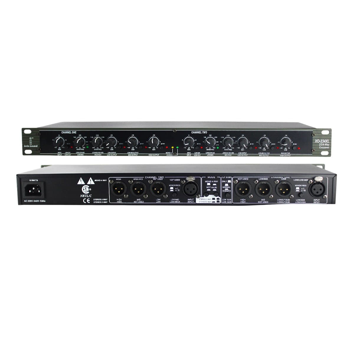 Imix Sound XO-234XL 4-Way Professional Audio Crossover