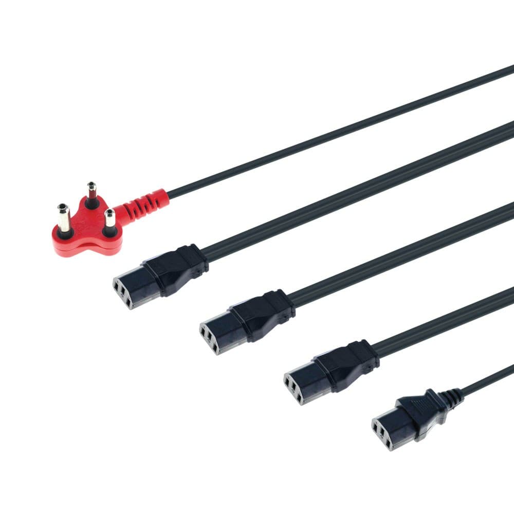 Generic Power Solutions - PWR-4H-D-5M 5m Dedicated Multi-Head Power Cable (4x IEC C13)