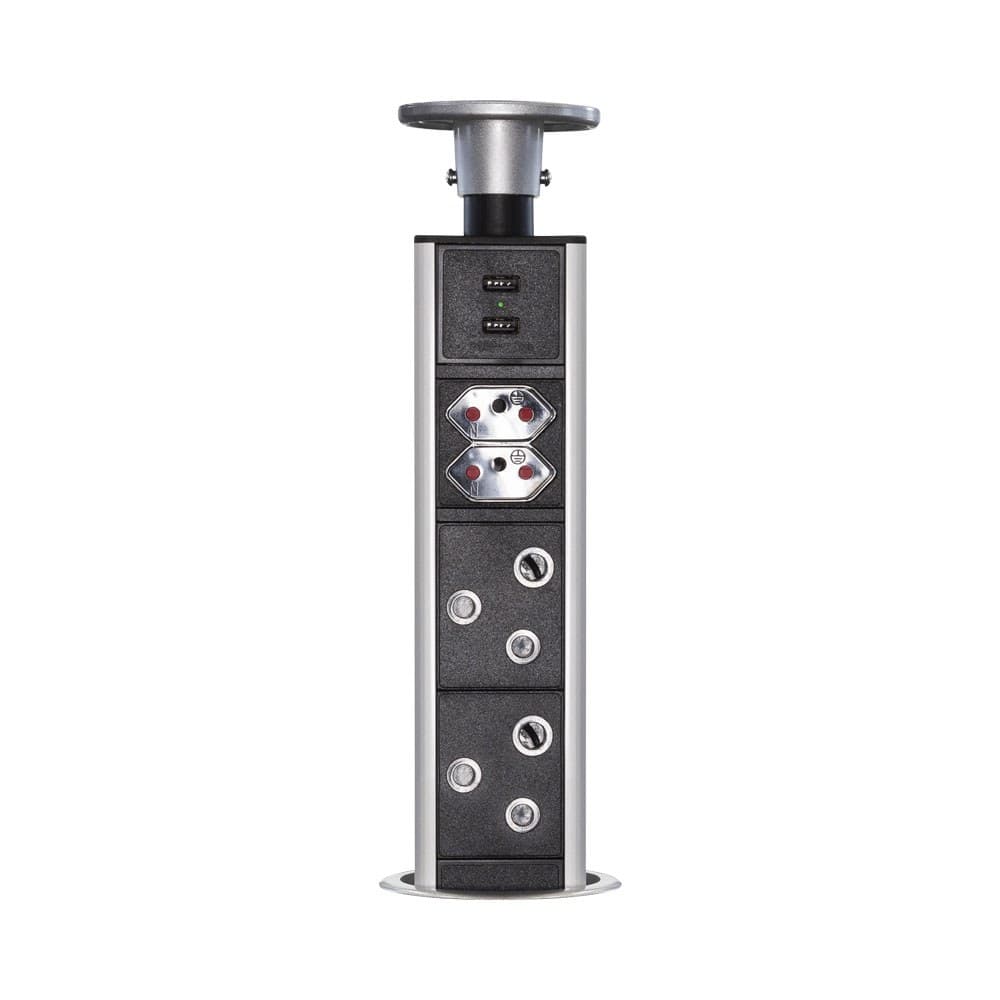 Generic Power Solutions - 80mm Pop-Up Power Column with USB Charging
