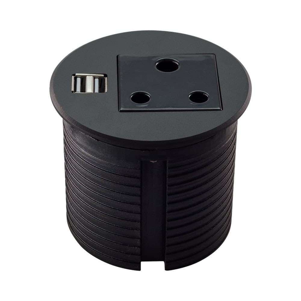 Generic Power Solutions - 90mm Power Desktop Grommet with USB Charging