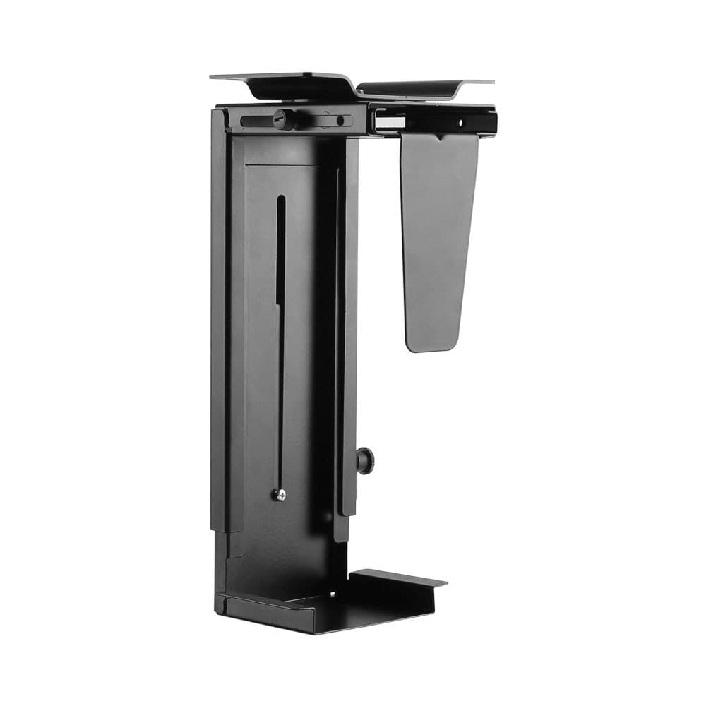BRACKET – ADJUSTABLE UNDER-DESK/WALL CPU MOUNT WITH 360-DEGREE SWIVEL – Mount Under Your Desk or on The Wall