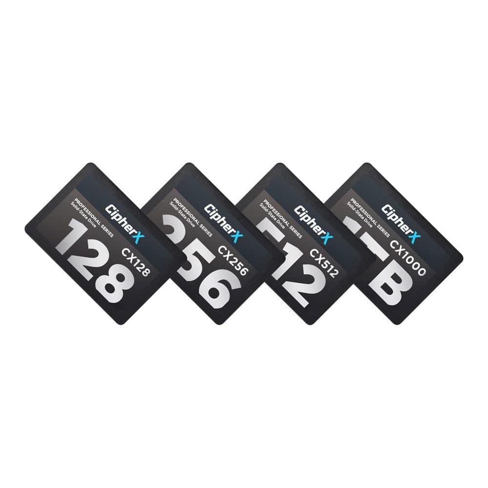 CipherX - Professional Series 2.5" SATA SSD with 3D TLC NAND (128GB–1TB)