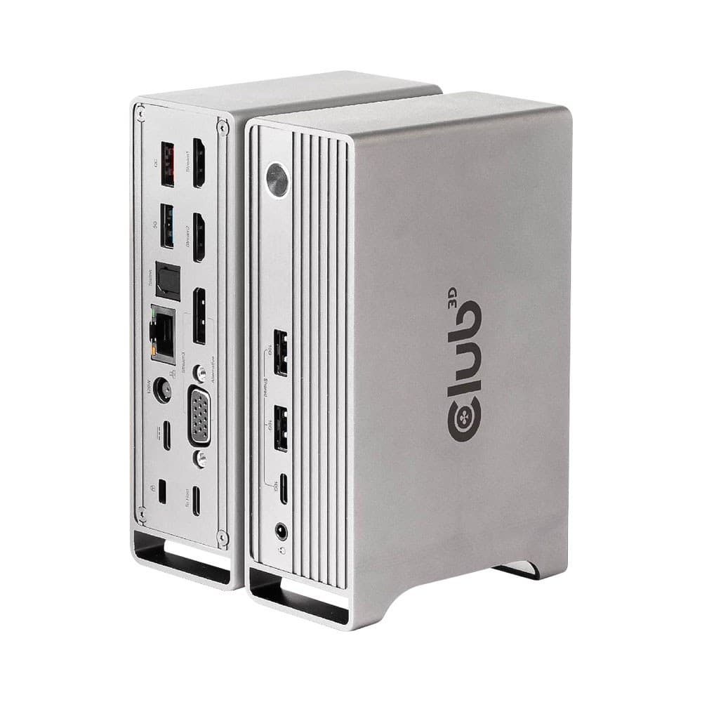 Club3D - USB-C Gen2 Smart PD Triple-Display DP1.4 Port Replicator with 120W PSU (CSV-1568)