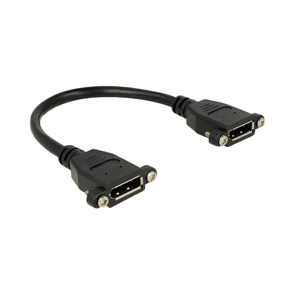 Delock - DisplayPort 1.2 Female to Female Panel-Mount Cable, 4K 60Hz (85113)