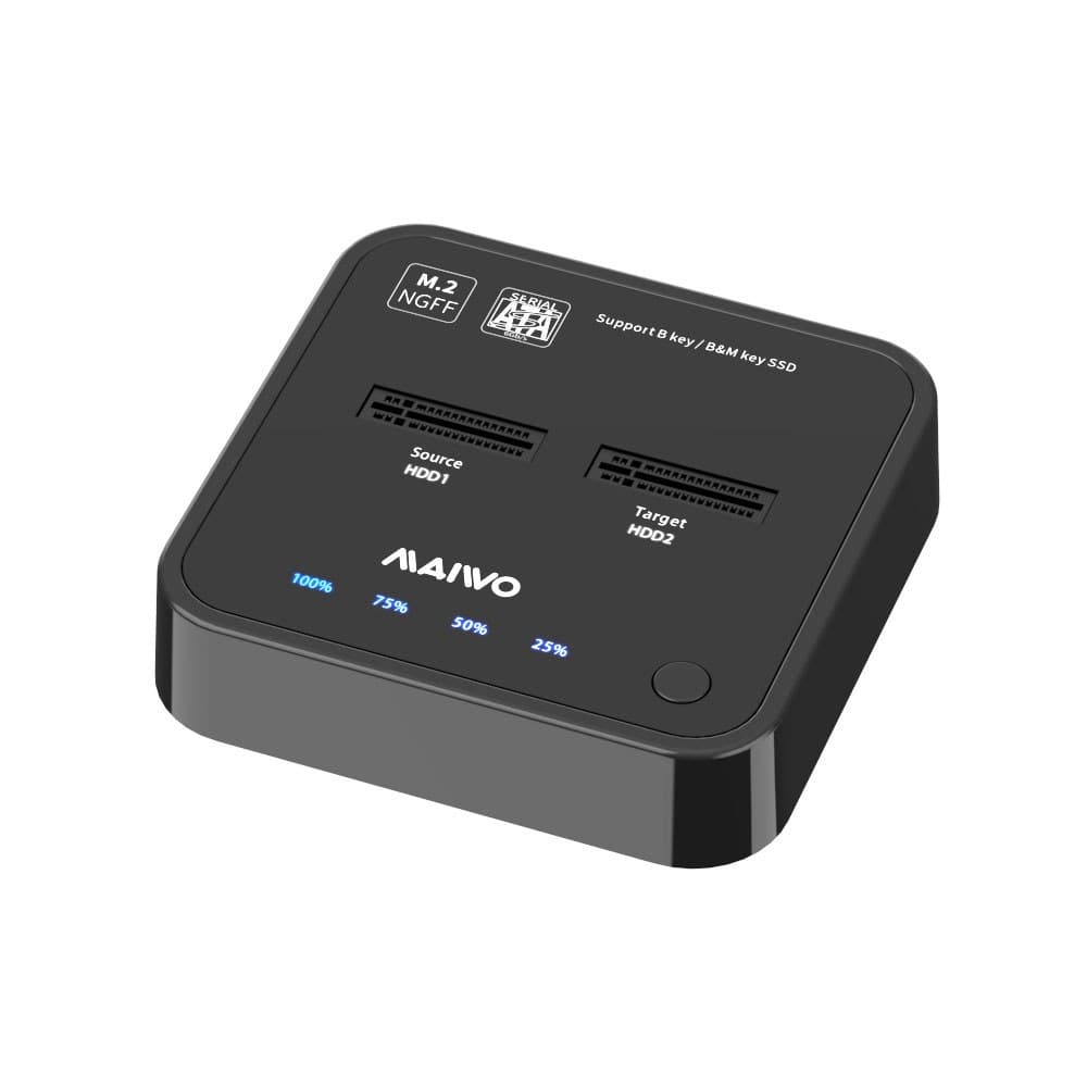 Maiwo - K3016S 2-Bay M.2 SATA NGFF SSD Duplicator USB3.0 5Gbps