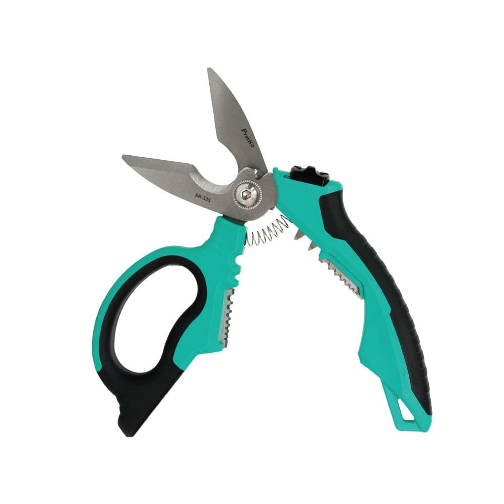Proskit - SR-335 8" Stainless Steel Multi-Purpose Angled Electrician Shears