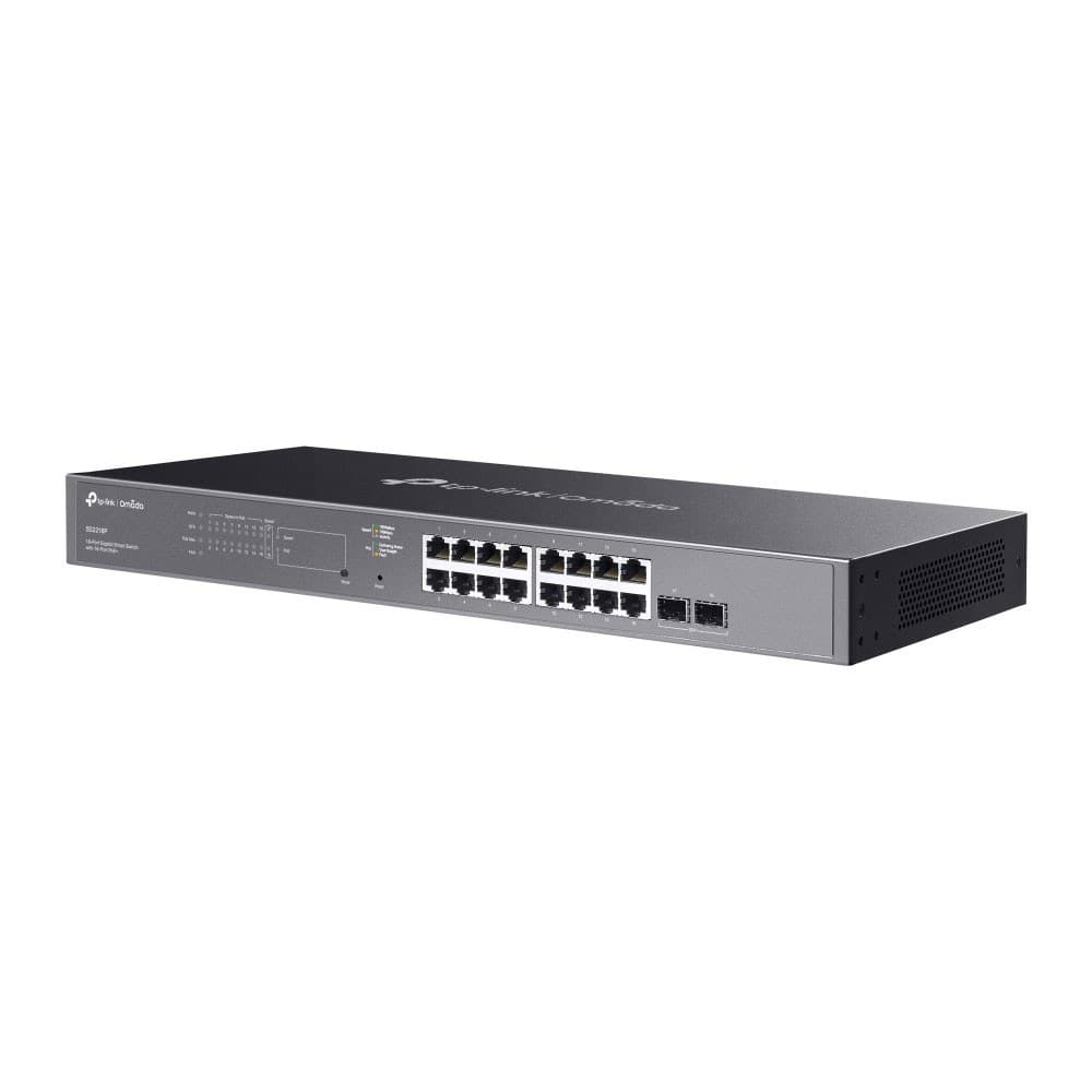 TP-Link - SG2218P OMADA 18-Port Gigabit Smart Switch With 16-Port Poe+