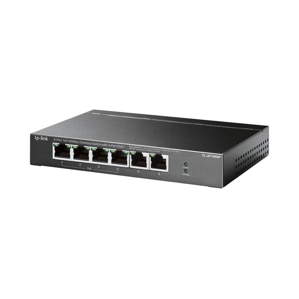 TP-LINK TL-SF1006P 6-PORT 10/100MBPS WITH 4-PORT POE DESKTOP SWITCH