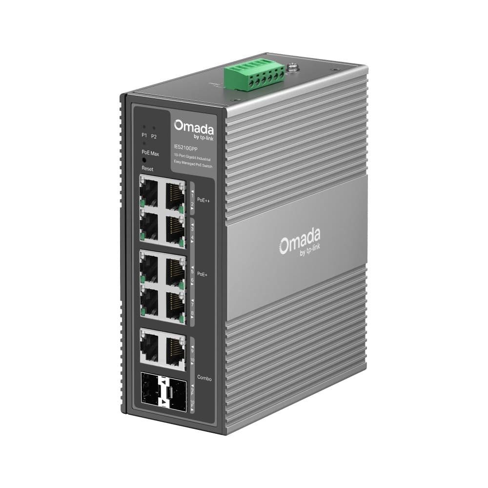 TP-Link - OMADA Ies210Gpp 10-Port Gigabit Industrial Easy-Managed Switch With 6-Port Poe+ And 2-Port Poe++