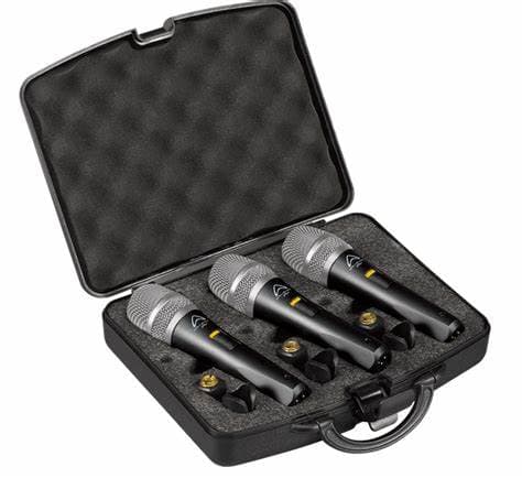 Wharfedale Pro DM5 0S - 3 Pack Microphones in Case including Mic Clip
