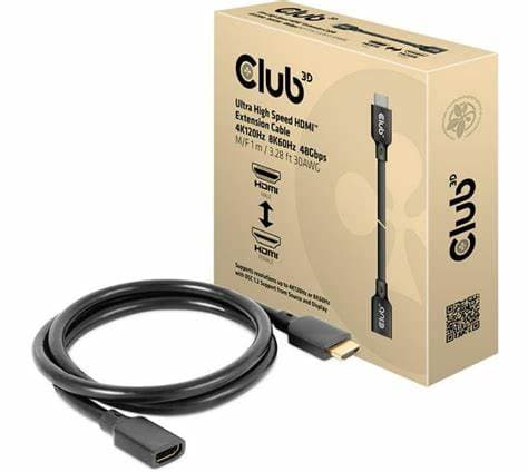 Club3D CAC-1322 1M 4K 120Hz / 8K 60Hz 48Gbps Ultra High-Speed HDMI 2.1 Extension Cable
