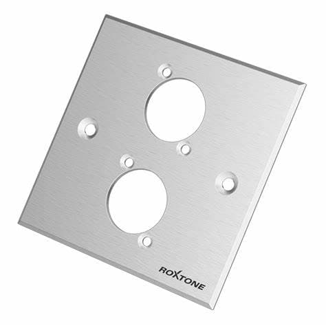 Roxtone Double Silver Blank Wallplate