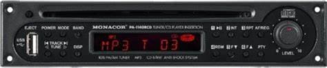 Monacor PA-1140RCD - RDS Tuner CD Player Insertion with USB