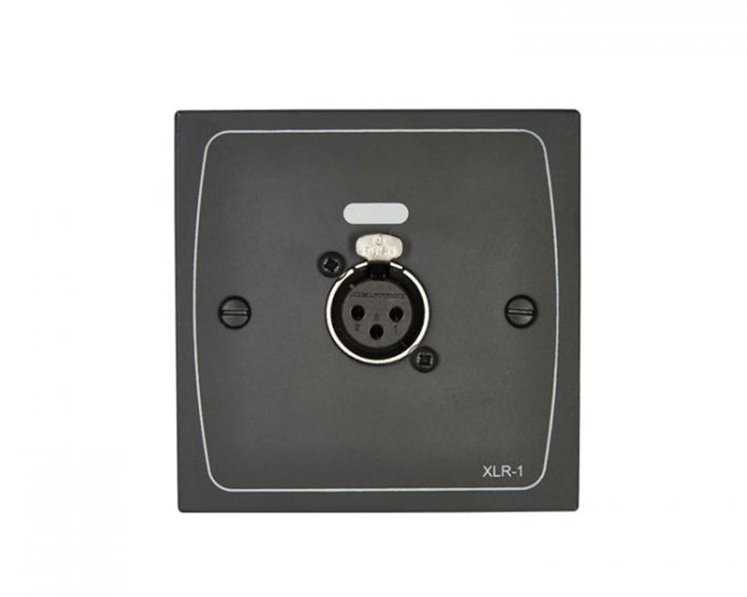 Cloud XLR-F1B - XLR Wall Plate with Female 3 Pin XLR Latching Connector
