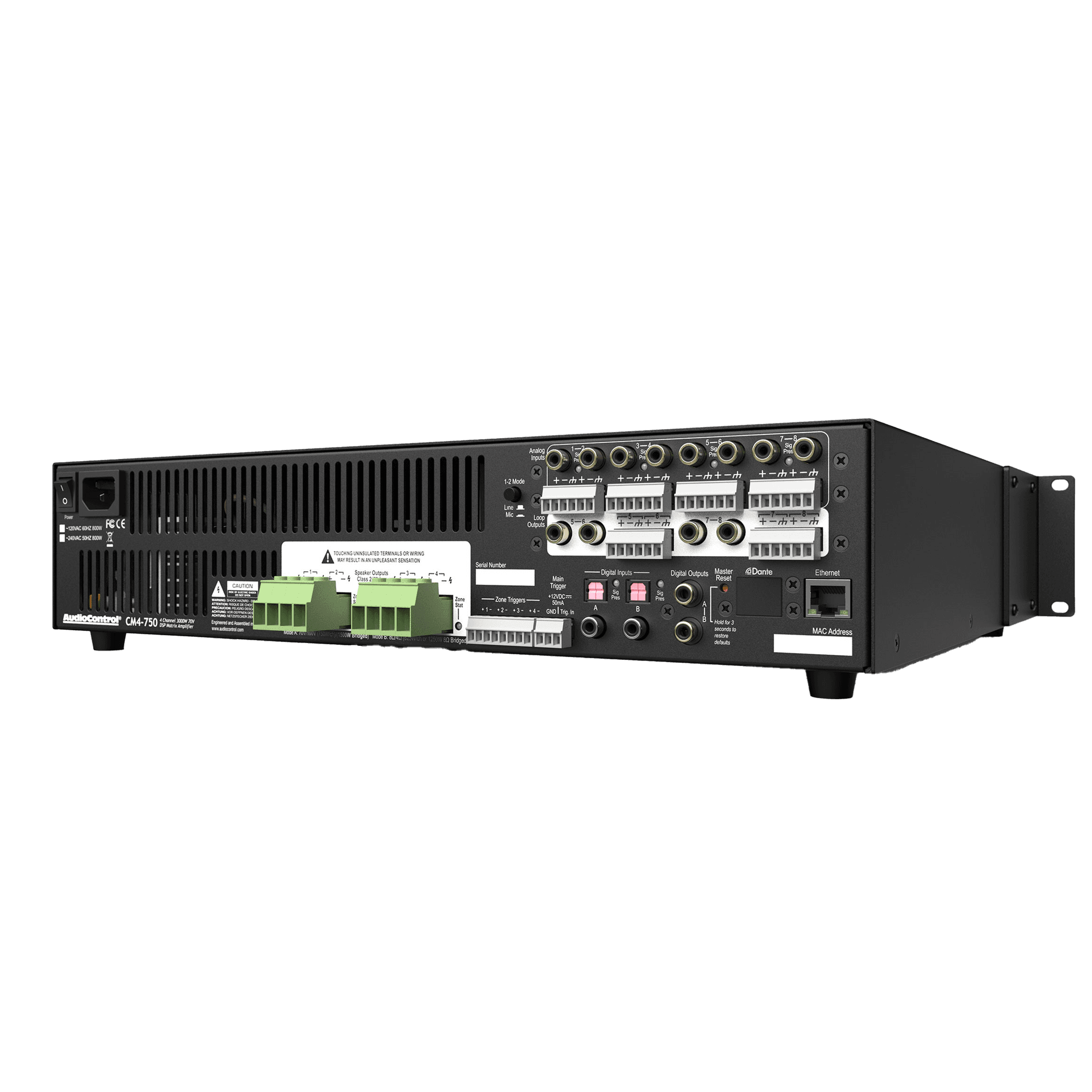 AudioControl - ACP-CMD-4750-220V 4-Channel Dante DSP Amplifier