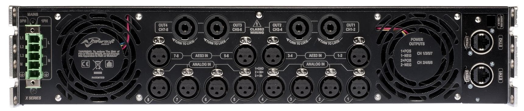 Powersoft - X8 DSP+ETH 8-Channel Amplifier with DSP and Ethernet