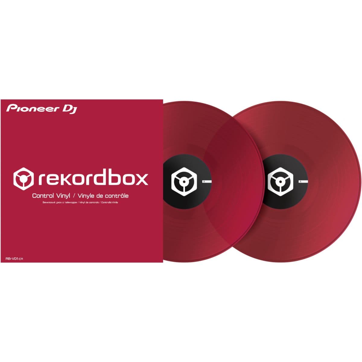 Pioneer DJ - RB-VD1-CR Control Vinyl Pair for rekordbox DVS (Crimson Red)