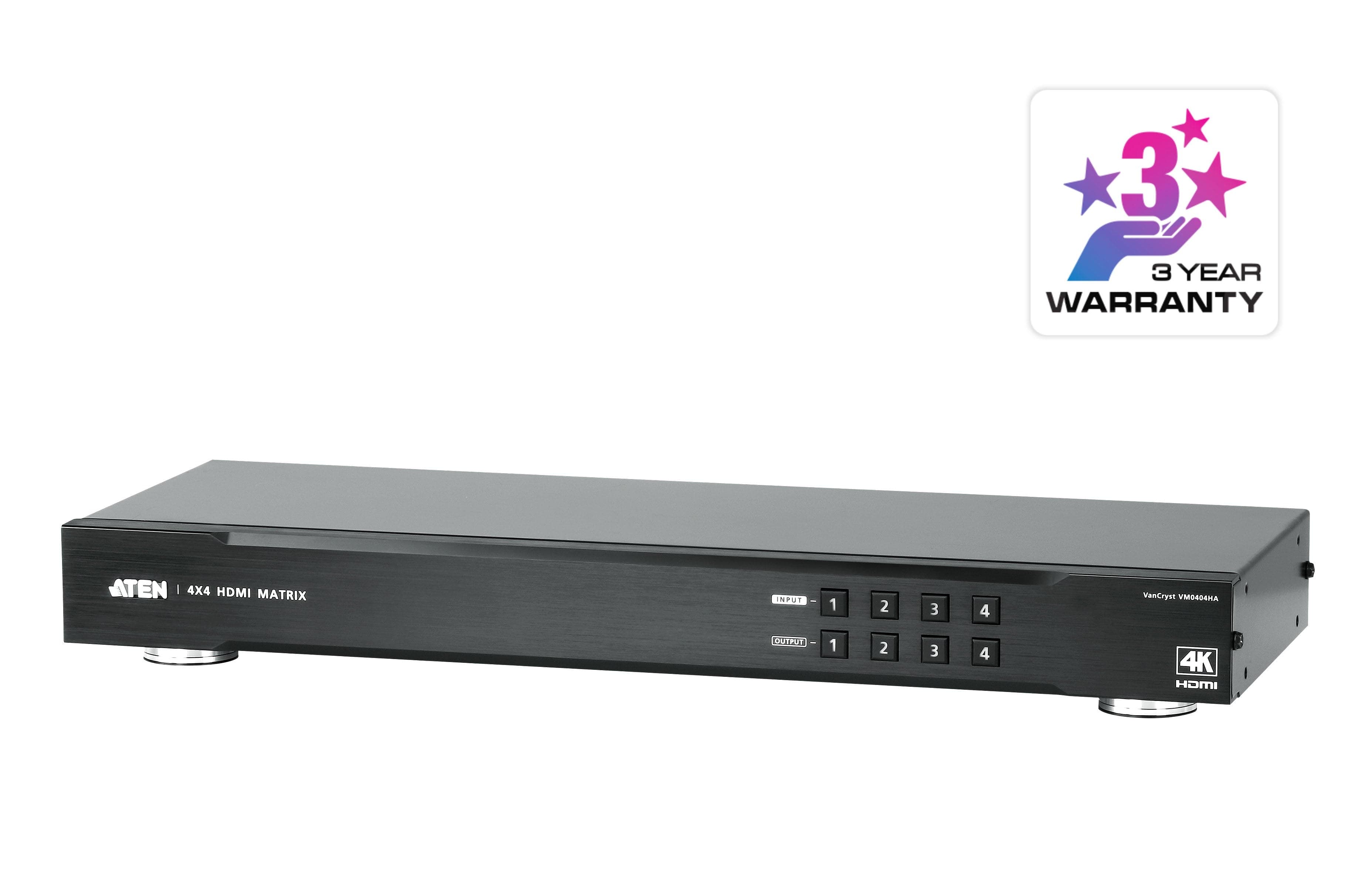 Aten - VM0404HA 4x4 4K HDMI Matrix Switch