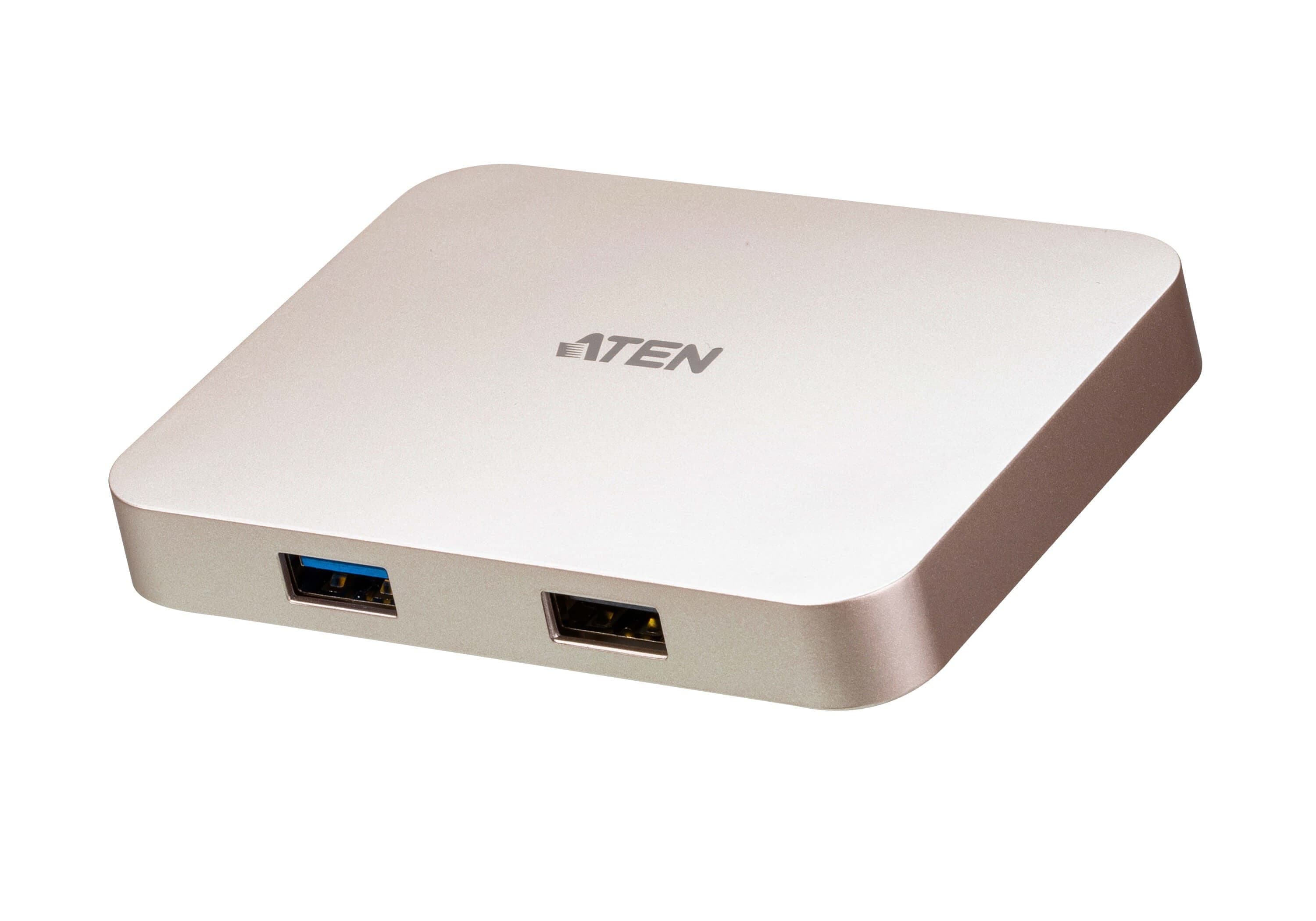 Aten - UH3235 USB-C 4-in-1 Mini Dock 4K with 60W Power Delivery