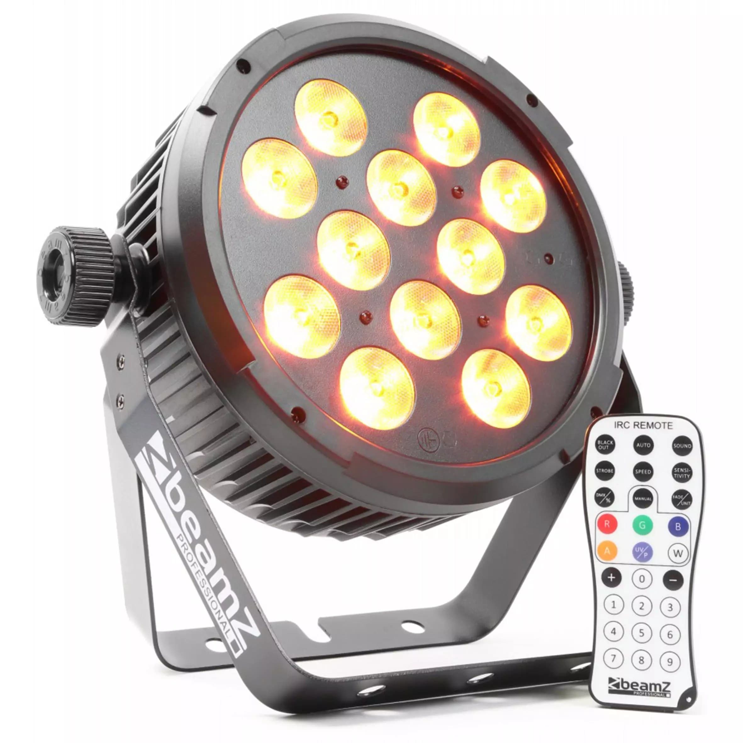 BeamZ BT300 LED FLAT PAR IP20 12x 10W RGBAWUV