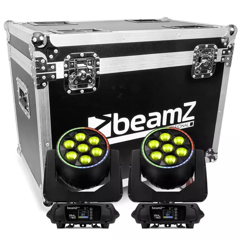 BeamZPro MHL760 LED Moving Head Bee Eye Zoom 7x 60W RGBW